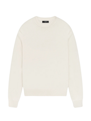 AMIRI LONG SLEEVE CREW-ALABASTER