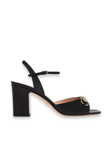 Gucci Leather Mid-Heel Sandals