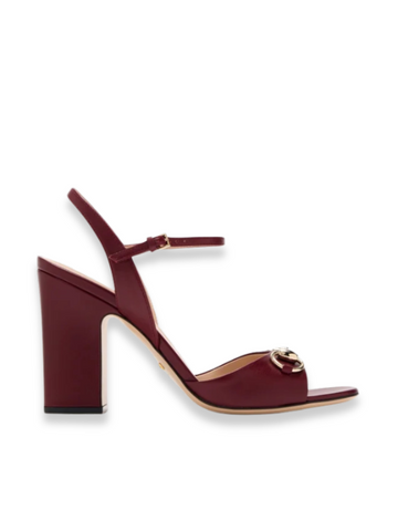 Gucci Leather Mid-Heel Sandals