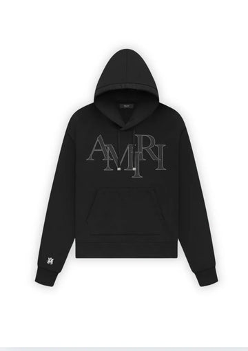 AMIRI STAGGERED LOGO HOODIE