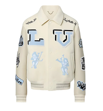 LV Multi-Patches Mixed Leather Varsity Blouson
