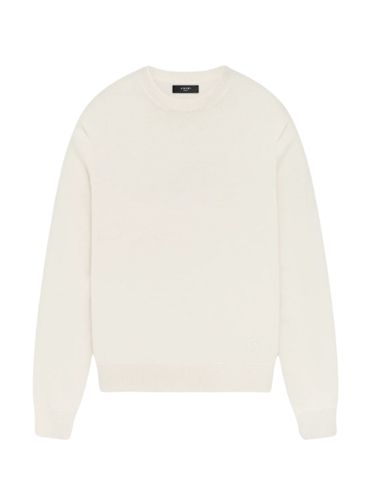 AMIRI LONG SLEEVE CREW-ALABASTER