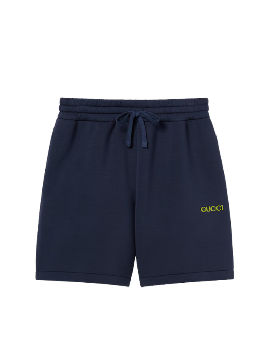 Gucci Logo Drawstring Shorts 'Navy'