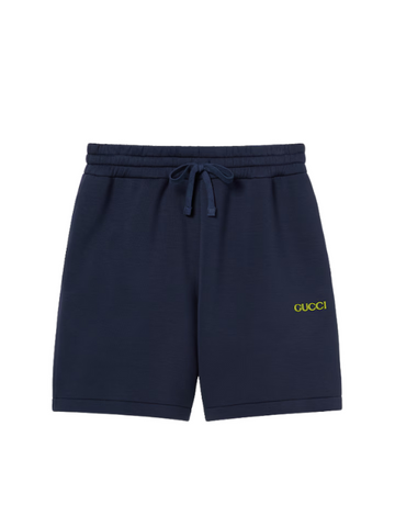 Gucci Logo Drawstring Shorts 'Navy'