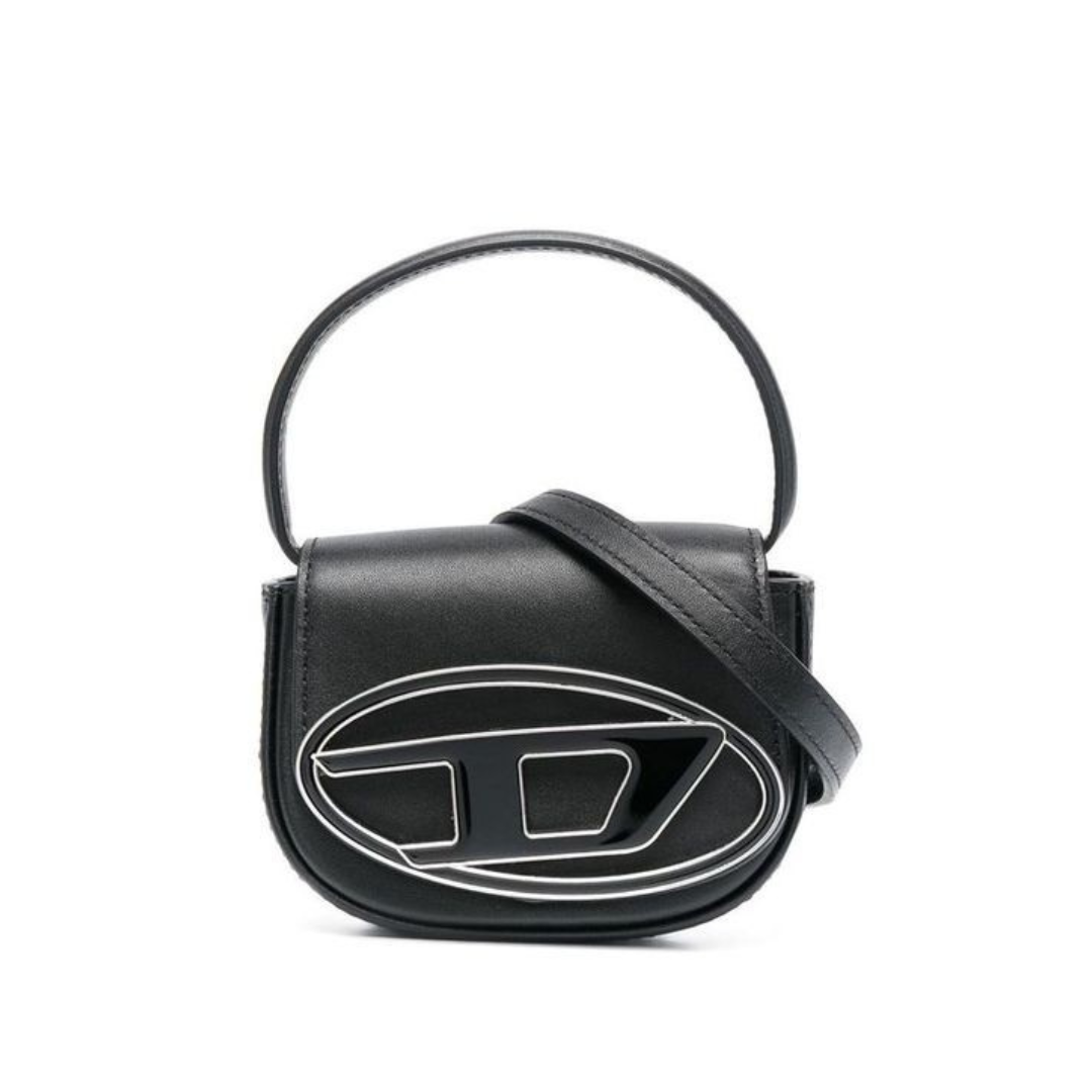 "TD" Black Shoulder Bag