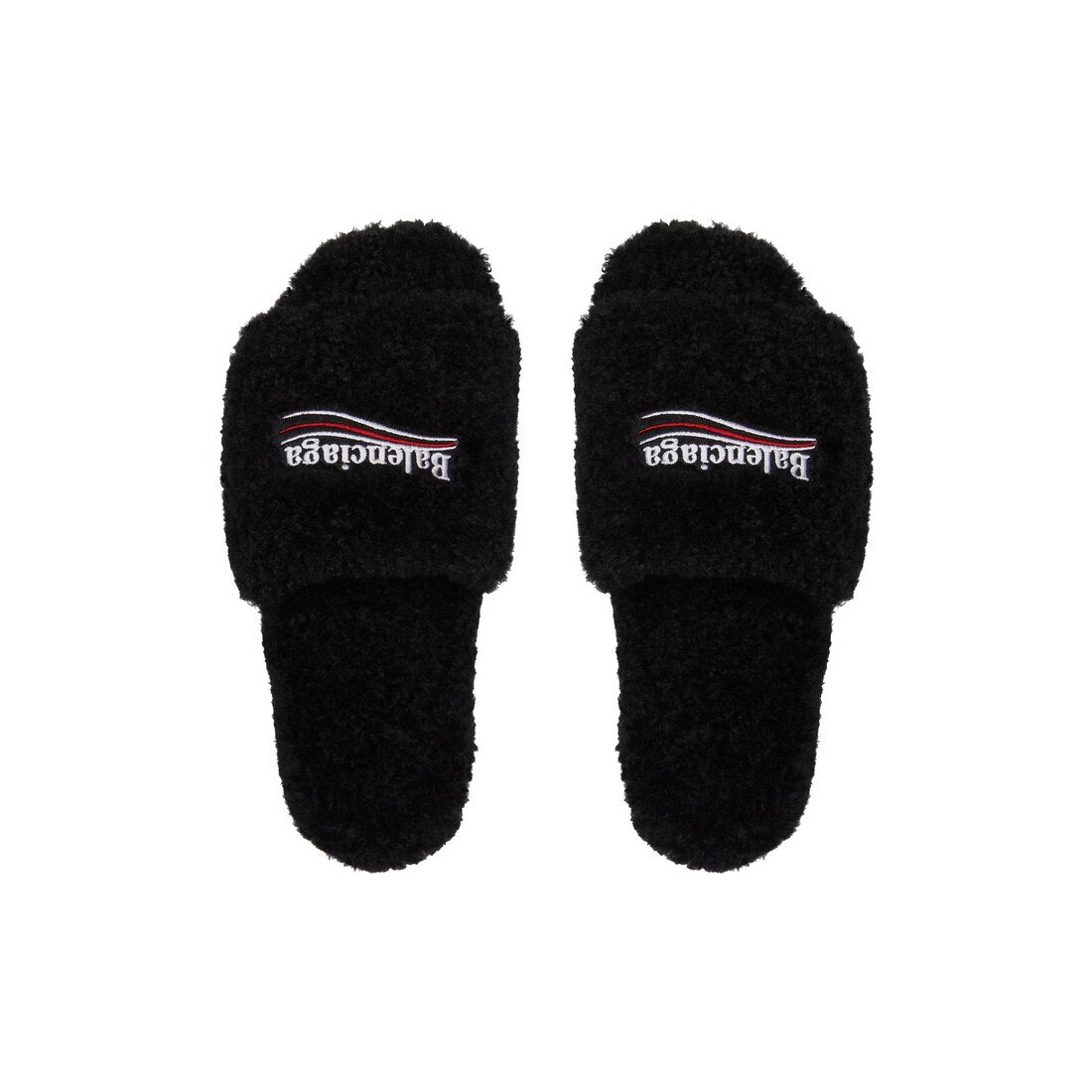 Balenciaga Furry Slides 'Black - New York'
