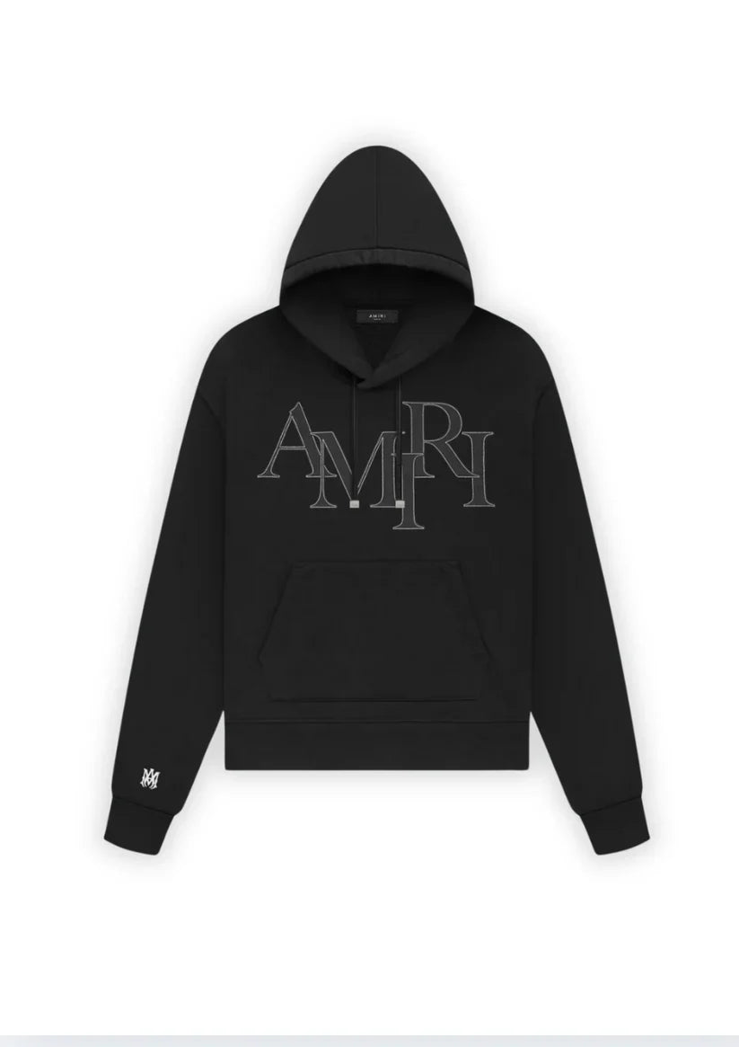 AMIRI STAGGERED LOGO HOODIE
