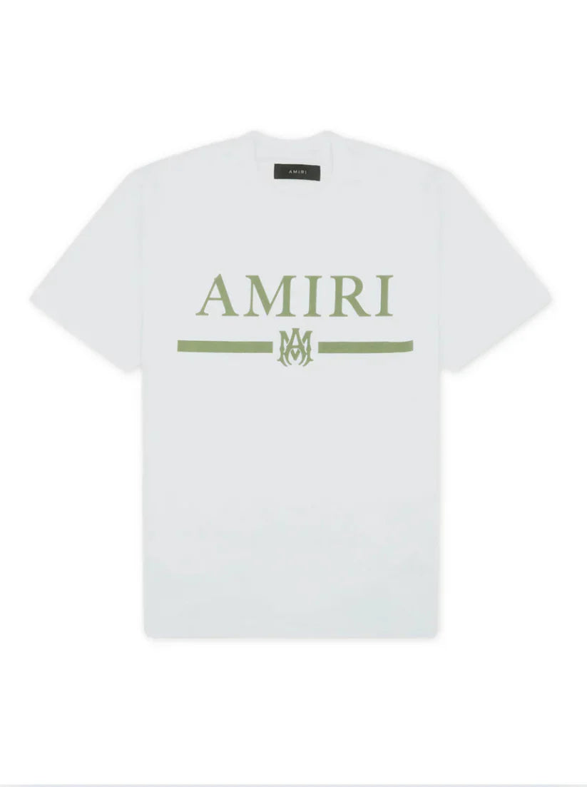 Amiri Ma Bar Logo White Green T-shirt