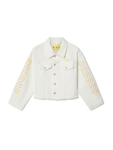 Diagonal bookish OFF-WHITE™ denim jacket