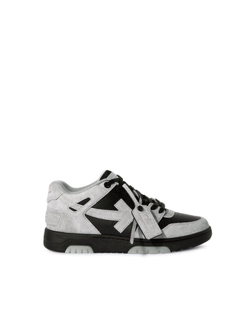 Light gray/black out of office suede
